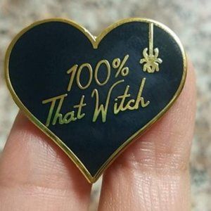 *2 for $13* Heart Shaped 100% That Witch Pin